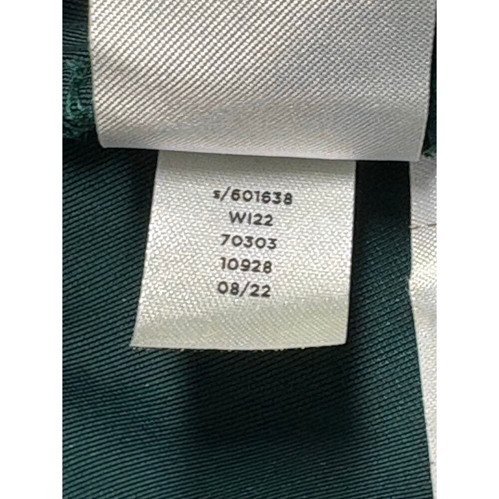 LOFT Velvet Puff Sleeve Square Neckline Midi Dress Women's 4 Emerald Green - Picture 9 of 9
